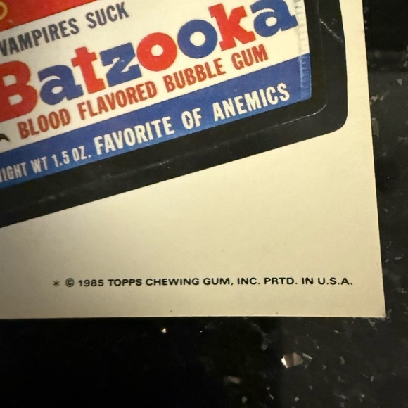 Topps Batzooka Trading Card - Red and Blue - Picture 2 of 3